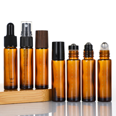 Stainless Steel Essential Oil Roller Bottles 10ml Cobalt Blue/Amber Glass Empty