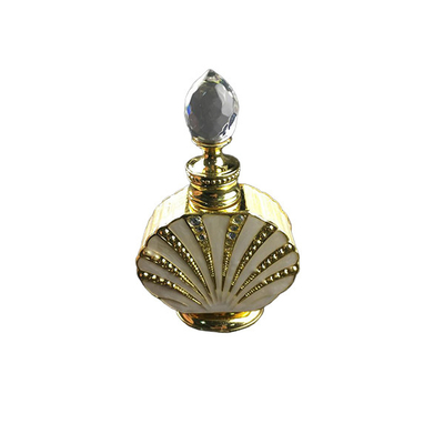 Golden Color Refillable Glass Perfume Bottle , Customize Shape Mini Fragrance Bottles