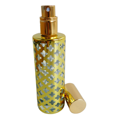 empty perfume spray bottle recycled glass bottles black blue red pink green cap plastic and metal roll frog