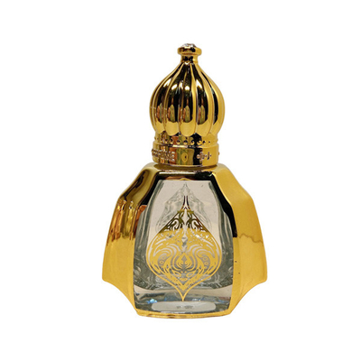 Portable Glass Essential Oil Roller Bottle High End Gold Perfume 10ml
