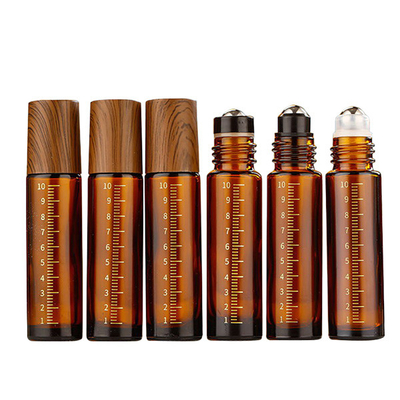 Wood Cover Roller Bottle 10ml Portable Scales Spray Travel Cosmetics Dropfunction