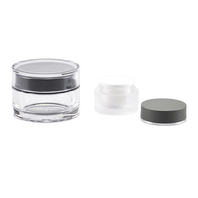 Round Acrylic Double Walled Cosmetic Jars 5g - 100g Volume Lightweight