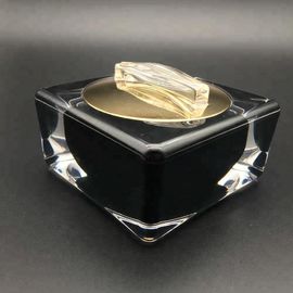 50ml 1oz Black Cosmetic Cream Jar Square Luxury Acrylic Material Portable