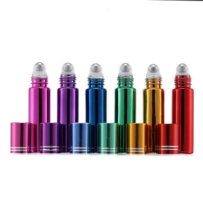 1ml Colorful UV Glass Bottle Essential Oil Use Roll On Bottle With Steel Roller