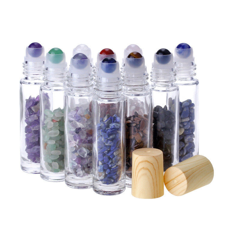 Frosted Roller Bottles Wholesale 10ml Amethyst Roller Bottle Volume Custom Surface Printing