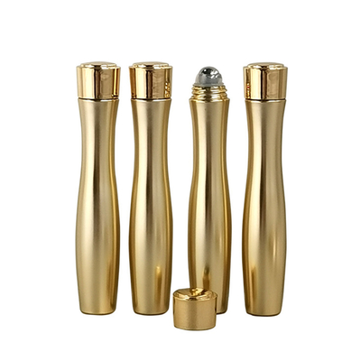 Flacone in plastica dorata da 20 ml per olio, PETG, crema per gli occhi, olio essenziale, roller per applicazione con sfera