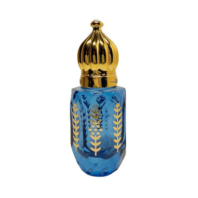 6 ml di olio portatile in vetro corona in bottiglia elettroplata intagliato